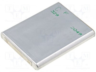 Акумулаторна батерия ACCU-UF553443 Акумулатор: Li-Ion; 553443; 3,7V; 930mAh; 5,4x33,9x42,8mm